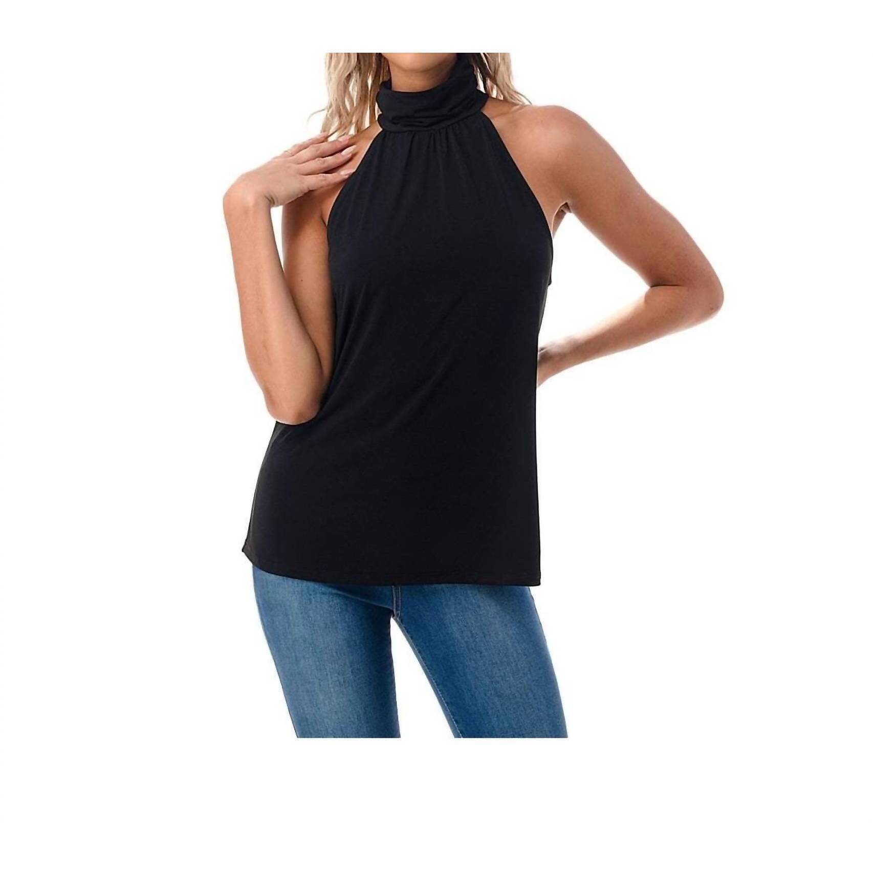 New Ariella Halter Top In Black
